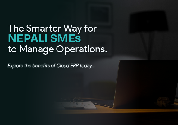 Banner image with the text "the smarted way for nepali smes to manage their businesses" and the logo of Providhy